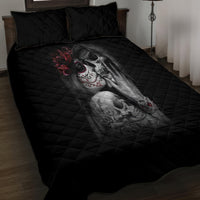 Skull Quilt Bed Set Death Angel And Da de Muertos Girl - Wonder Print Shop