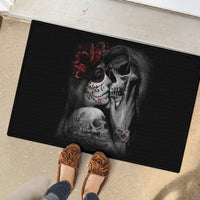 Skull Rubber Doormat Death Angel And Da de Muertos Girl - Wonder Print Shop