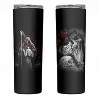 Skull Skinny Tumbler Death Angel And Da de Muertos Girl - Wonder Print Shop
