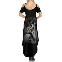 Skull Summer Maxi Dress Death Angel And Da de Muertos Girl - Wonder Print Shop