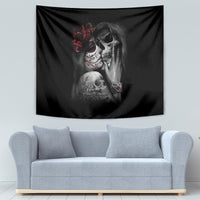 Skull Tapestry Death Angel And Da de Muertos Girl - Wonder Print Shop