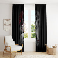 Skull Window Curtain Death Angel And Da de Muertos Girl - Wonder Print Shop