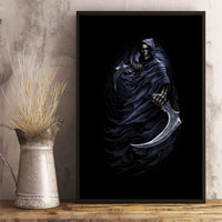 Skull Canvas Wall Art Purple Death Reaper - Wonder Print Shop