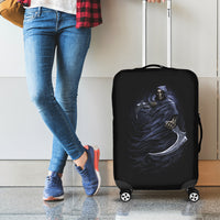 Skull Luggage Cover Purple Death Reaper - Wonder Print Shop