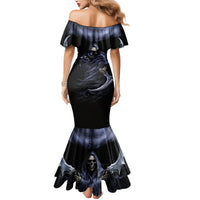 Skull Mermaid Dress Purple Death Reaper - Wonder Print Shop