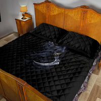 Skull Quilt Bed Set Purple Death Reaper - Wonder Print Shop