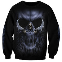 Skull Sweatshirt Purple Death Reaper - Wonder Print Shop