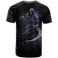 Skull T Shirt Purple Death Reaper - Wonder Print Shop