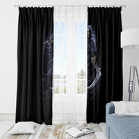 Skull Window Curtain Purple Death Reaper - Wonder Print Shop