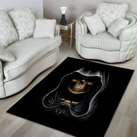 Skull Area Rug Double Skull And Death Angel - Wonder Print Shop