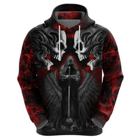 Skull Hoodie Double Skull And Death Angel - Wonder Print Shop