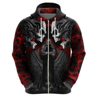Skull Hoodie Double Skull And Death Angel - Wonder Print Shop