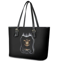 Skull Leather Tote Bag Double Skull And Death Angel - Wonder Print Shop