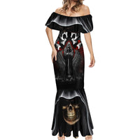 Skull Mermaid Dress Double Skull And Death Angel - Wonder Print Shop