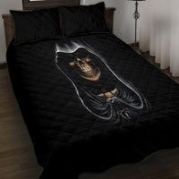 Skull Quilt Bed Set Double Skull And Death Angel - Wonder Print Shop