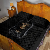 Skull Quilt Bed Set Double Skull And Death Angel - Wonder Print Shop
