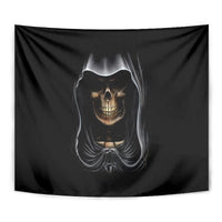 Skull Tapestry Double Skull And Death Angel - Wonder Print Shop