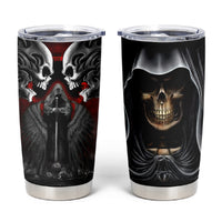 Skull Tumbler Cup Double Skull And Death Angel - Wonder Print Shop