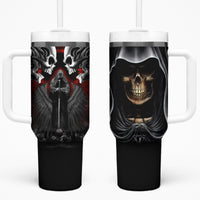 Skull Tumbler With Handle Double Skull And Death Angel - Wonder Print Shop