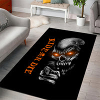 Skull Area Rug Ride Or Die - Wonder Print Shop