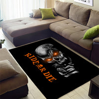 Skull Area Rug Ride Or Die - Wonder Print Shop