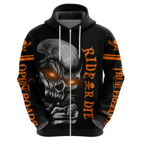 Skull Hoodie Ride Or Die - Wonder Print Shop