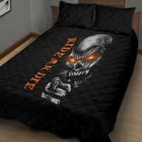 Skull Quilt Bed Set Ride Or Die - Wonder Print Shop