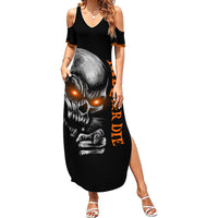Skull Summer Maxi Dress Ride Or Die - Wonder Print Shop