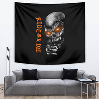 Skull Tapestry Ride Or Die - Wonder Print Shop