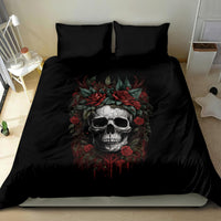 Skull Bedding Set Red Rose - Wonder Print Shop