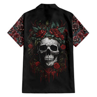 Skull Hawaiian Shirt Red Rose - Wonder Print Shop