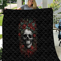 Skull Quilt Red Rose - Wonder Print Shop