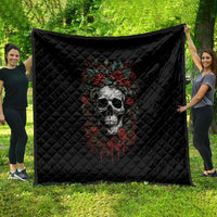 Skull Quilt Red Rose - Wonder Print Shop