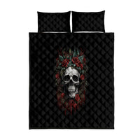 Skull Quilt Bed Set Red Rose - Wonder Print Shop