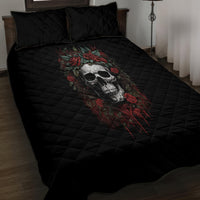 Skull Quilt Bed Set Red Rose - Wonder Print Shop