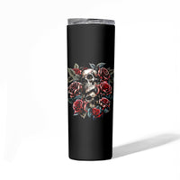 Skull Skinny Tumbler Red Rose - Wonder Print Shop