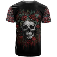 Skull T Shirt Red Rose - Wonder Print Shop