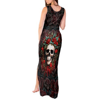 Skull Tank Maxi Dress Red Rose - Wonder Print Shop