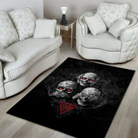 Skull Area Rug No See No Hear No Speak Evil - Wonder Print Shop