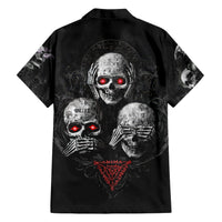 Skull Hawaiian Shirt No See No Hear No Speak Evil - Wonder Print Shop