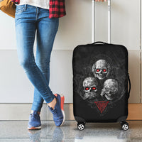 Skull Luggage Cover No See No Hear No Speak Evil - Wonder Print Shop