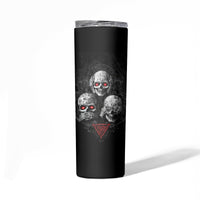 Skull Skinny Tumbler No See No Hear No Speak Evil - Wonder Print Shop