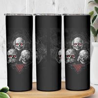 Skull Skinny Tumbler No See No Hear No Speak Evil - Wonder Print Shop