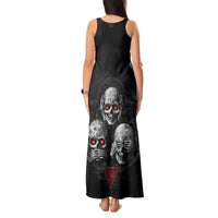 Skull Tank Maxi Dress No See No Hear No Speak Evil - Wonder Print Shop