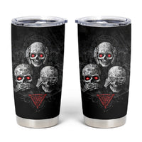Skull Tumbler Cup No See No Hear No Speak Evil - Wonder Print Shop