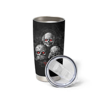 Skull Tumbler Cup No See No Hear No Speak Evil - Wonder Print Shop