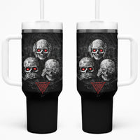 Skull Tumbler With Handle No See No Hear No Speak Evil - Wonder Print Shop