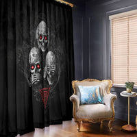 Skull Window Curtain No See No Hear No Speak Evil - Wonder Print Shop