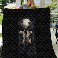 Skull Quilt No See Evil Red Rose Jean - Wonder Print Shop
