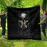Skull Quilt No See Evil Red Rose Jean - Wonder Print Shop